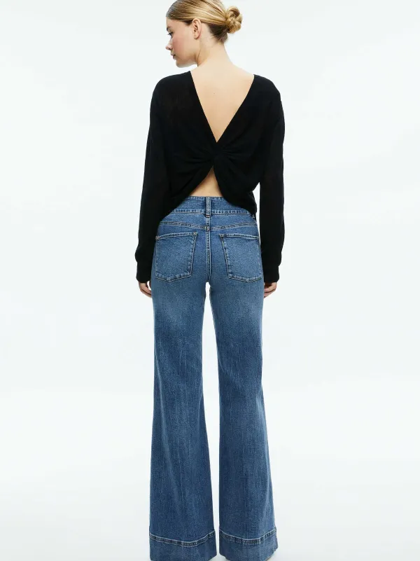 Women Alice and Olivia Akers Reversible Pullover