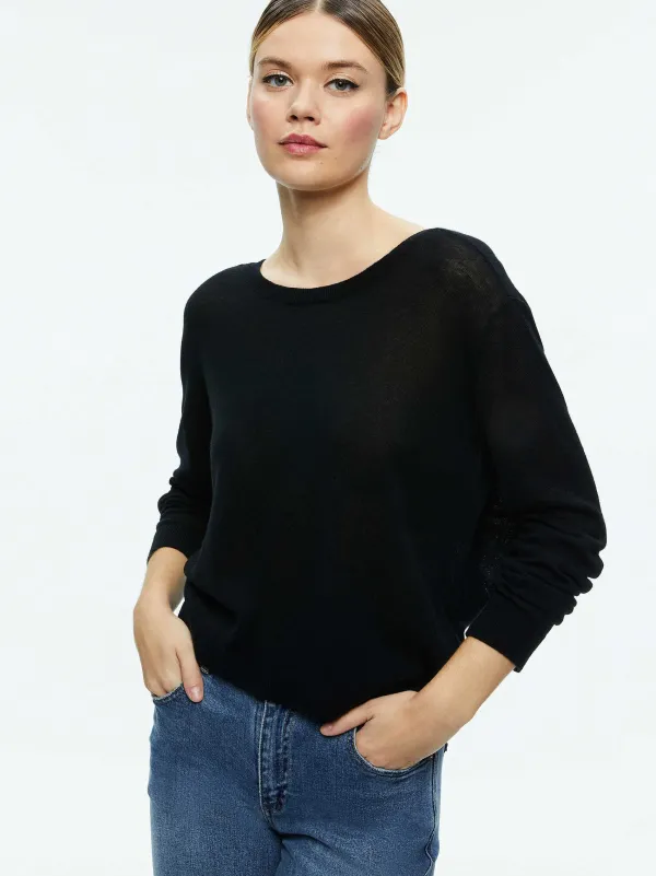 Women Alice and Olivia Akers Reversible Pullover