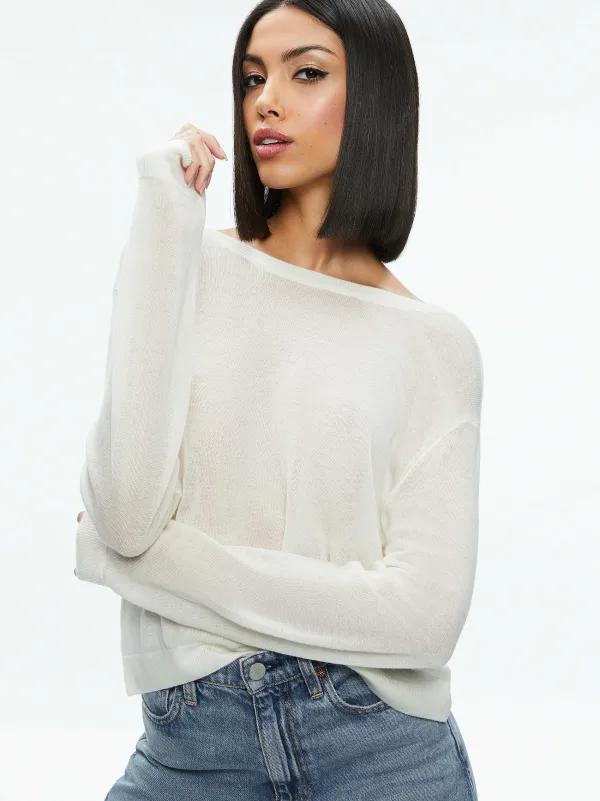 Women Alice and Olivia Akers Reversible Pullover