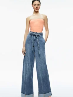 Women Alice and Olivia Alison Full Length Tube Top