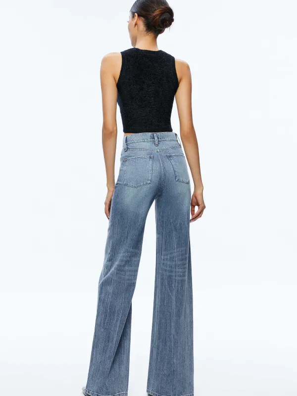 Women Alice and Olivia Amity Sleeveless Cropped Tank
