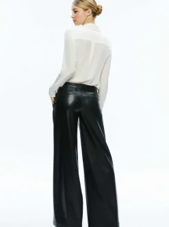 Women Alice and Olivia Anders Vegan Leather Low Rise Pant