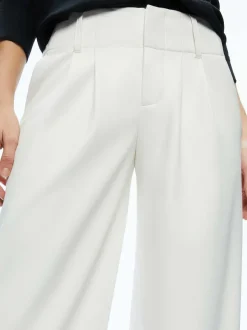 Women Alice and Olivia Anders Vegan Leather Low Rise Pant