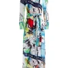 Women Alice and Olivia A+O X Basquiat Chassidy Maxi Shirt Dress