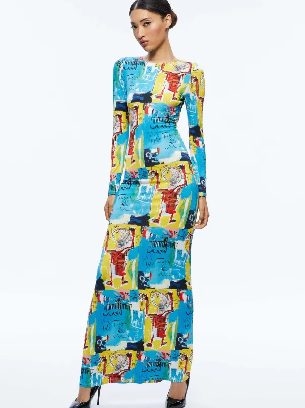 Women Alice and Olivia A+O X Basquiat Delora Maxi Dress