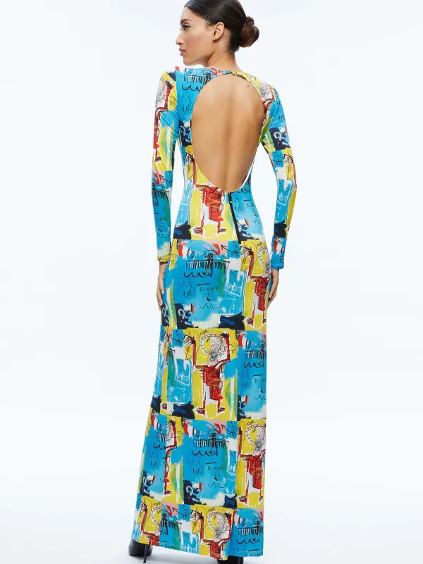 Women Alice and Olivia A+O X Basquiat Delora Maxi Dress