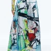 Women Alice and Olivia A+O X Basquiat Tina Embellished Maxi Skirt