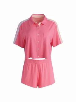 Women Alice and Olivia A+O X Big Feelings Madden Short Sleeve Set
