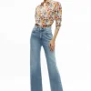 Women Alice and Olivia A+O X Blair Z Willa Placket Top