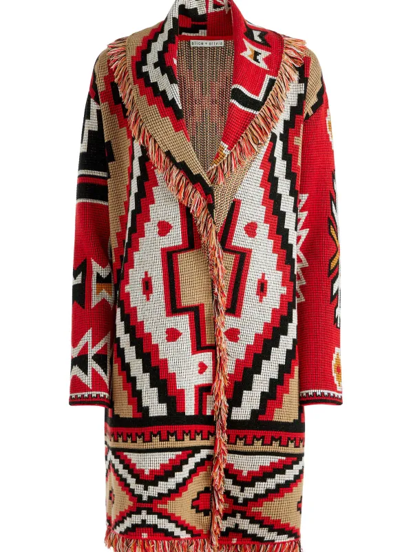 Women Alice and Olivia Astrid Long Cardigan
