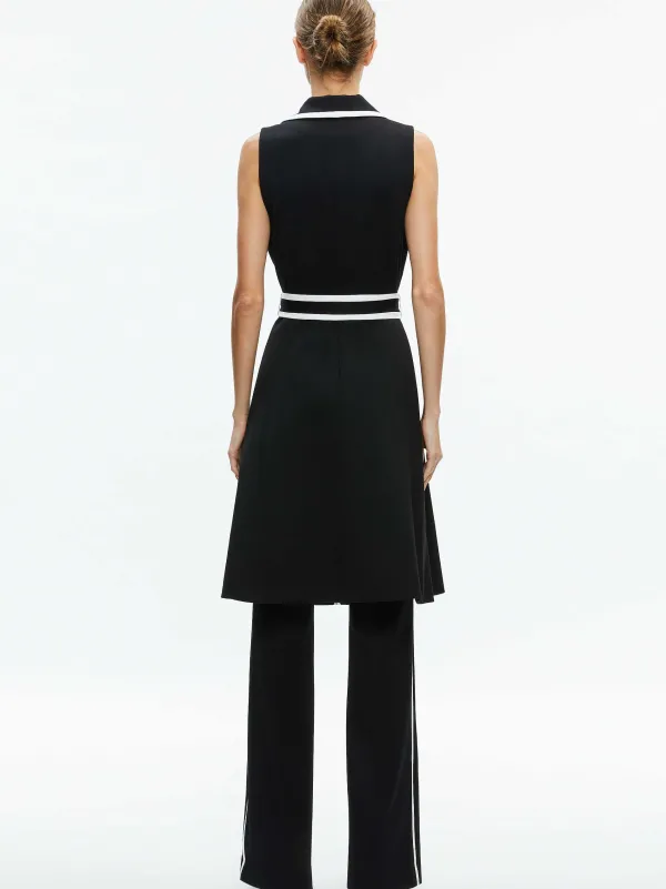 Women Alice and Olivia Aubrey Long Trench Vest