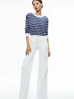Women Alice and Olivia Bernetta Cropped Drawstring Pullover