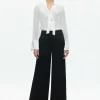 Women Alice and Olivia Brady Oversized Button Down With Bow Tie