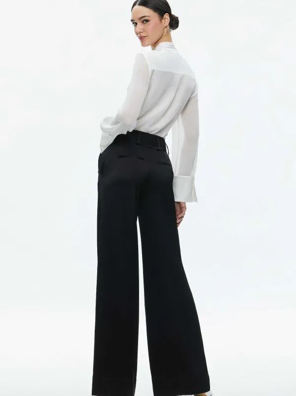 Women Alice and Olivia Brady Oversized Button Down With Bow Tie