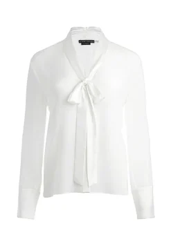 Women Alice and Olivia Brady Oversized Button Down With Bow Tie