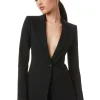 Women Alice and Olivia Breann Long Fitted Blazer