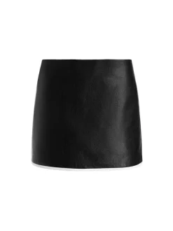 Women Alice and Olivia Breann Vegan Leather Blazer + Rubi Vegan Leather Mini Skirt