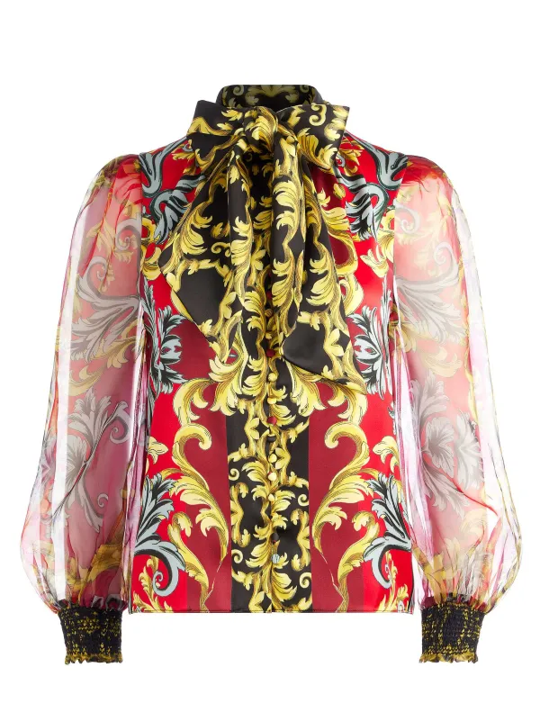 Women Alice and Olivia Brentley Tie Neck Blouse