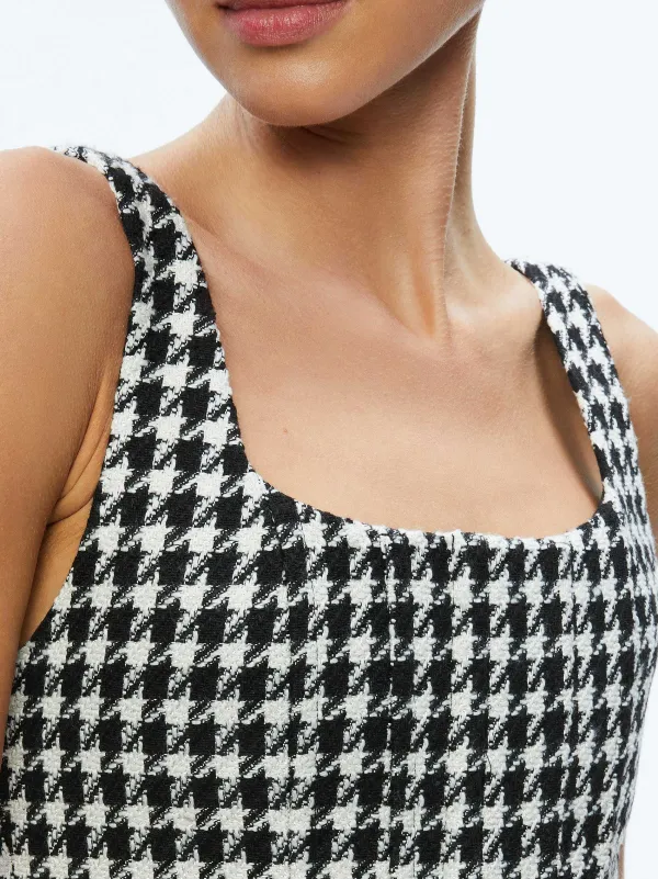 Women Alice and Olivia Breslin Corset Top + Donald Side Button Skirt