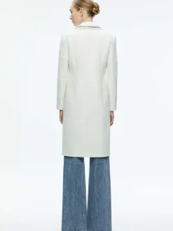 Women Alice and Olivia Bret Embellished Long Blazer