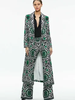 Women Alice and Olivia Bret Long Blazer