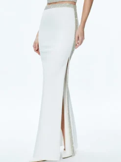 Women Alice and Olivia Ceresi Embellished Crop Top + Marilynn Embellished Maxi Skirt