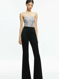 Women Alice and Olivia Ceresi Sequin Bandeau Crop Top