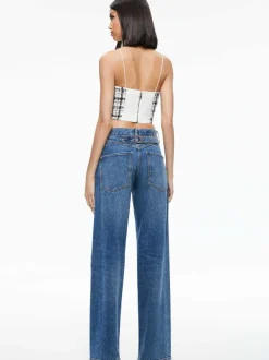 Women Alice and Olivia Ceresi Tweed Crop Top
