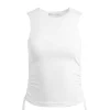 Women Alice and Olivia Chrissy Crewneck Ruched Crop Top