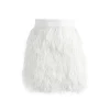 Women Alice and Olivia Cina Feather Mini Skirt