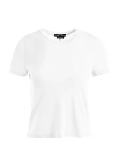 Women Alice and Olivia Cindy Classic Cropped Tee