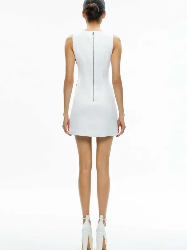 Women Alice and Olivia Clyde Embellished Shift Dress
