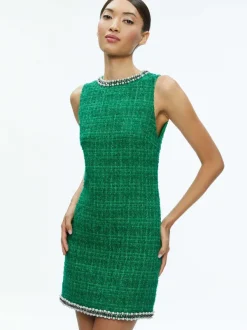 Women Alice and Olivia Clyde Embellished Shift Dress