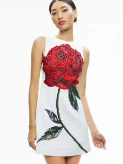 Women Alice and Olivia Clyde Embellished Shift Dress