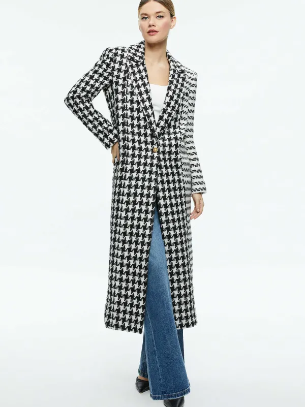 Women Alice and Olivia Colley Long Tweed Coat