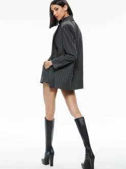 Women Alice and Olivia Colley Notch Collar Blazer + Conry Pleated Cuff Short