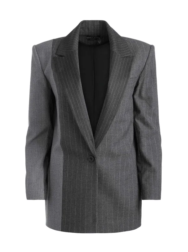 Women Alice and Olivia Colley Notch Collar Blazer + Conry Pleated Cuff Short