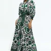 Women Alice and Olivia Cora Volume Tiered Shirt Dress