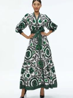 Women Alice and Olivia Cora Volume Tiered Shirt Dress
