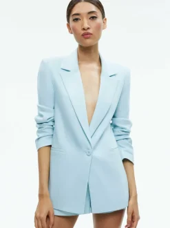 Women Alice and Olivia Denny Notch Collar Boyfriend Blazer
