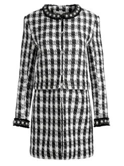 Women Alice and Olivia Deon Two-Fer Tweed Jacket