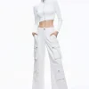 Women Alice and Olivia Dorris Ribbed Zip Up Cardigan
