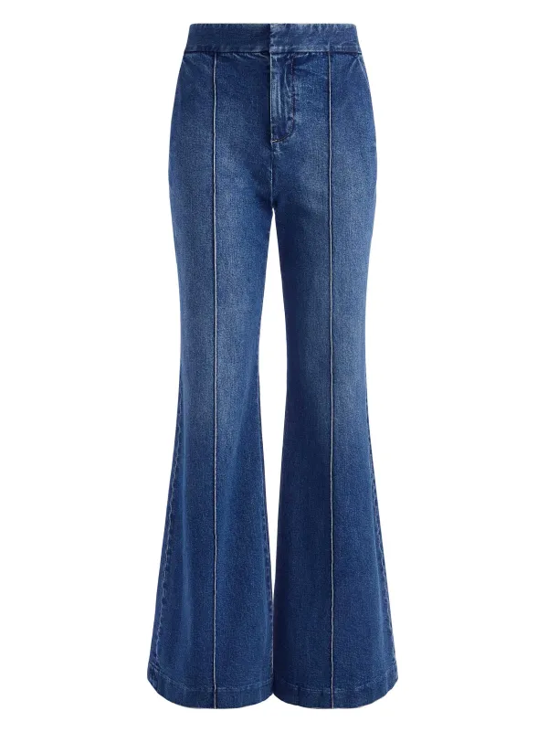 Women Alice and Olivia Dylan High Waisted Wide Leg Jean