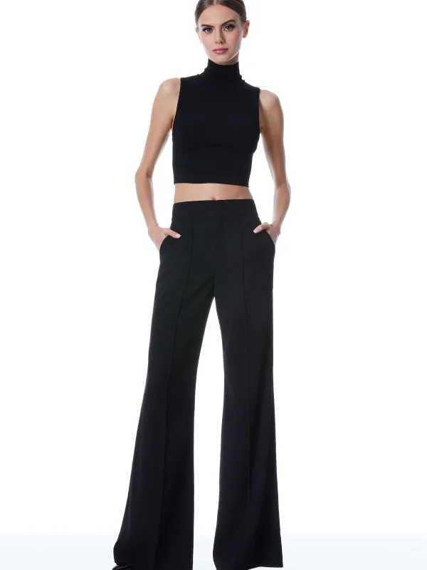 Women Alice and Olivia Dylan High Waisted Wide Leg Pant