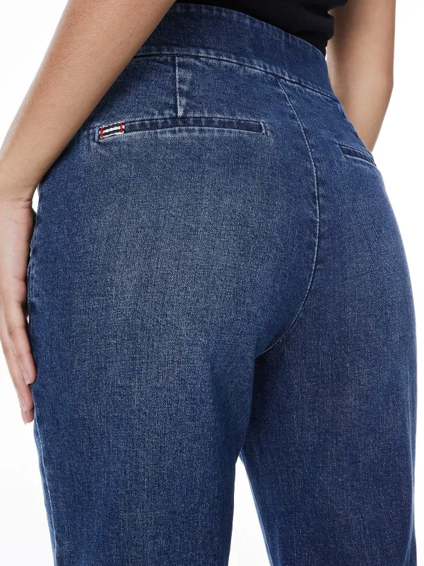Women Alice and Olivia Dylan High Waisted Wide Leg Jean