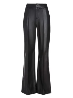 Women Alice and Olivia Dylan Vegan Leather Wide Leg Pant