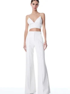 Women Alice and Olivia Dylan Vegan Leather Wide Leg Pant
