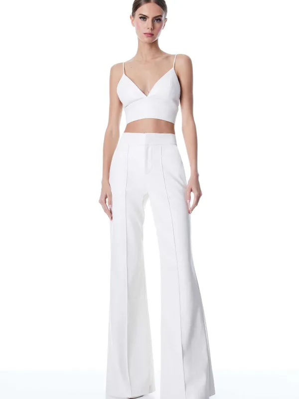 Women Alice and Olivia Dylan Vegan Leather Wide Leg Pant