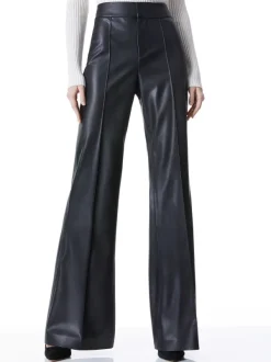 Women Alice and Olivia Dylan Vegan Leather Wide Leg Pant