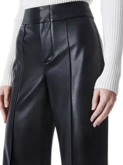 Women Alice and Olivia Dylan Vegan Leather Wide Leg Pant